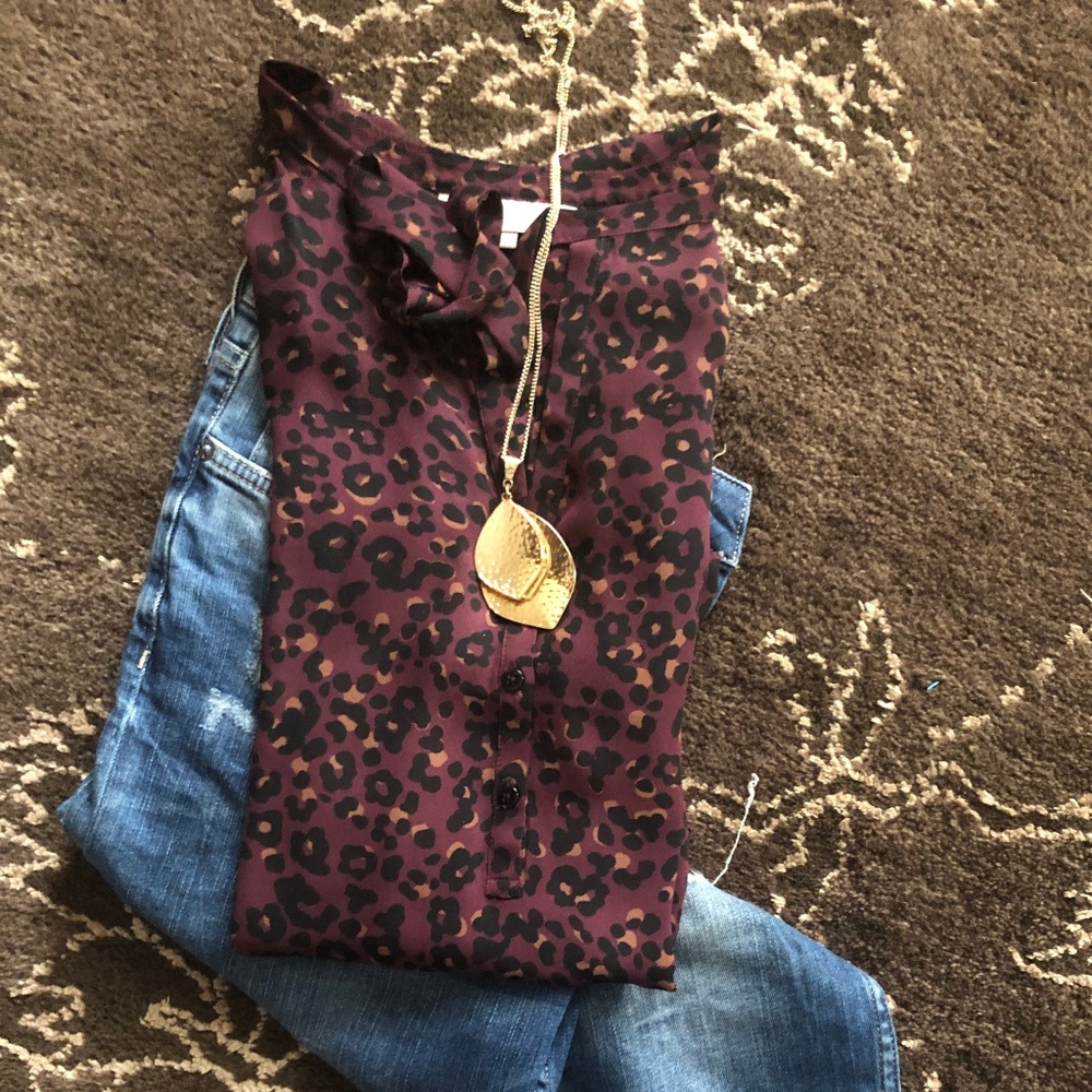 Loft Leopard Blouse